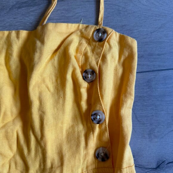 Urban Outfitter Yellow Linen Jumpsuit - Picture 4 of 6